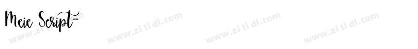 Meie Script字体转换